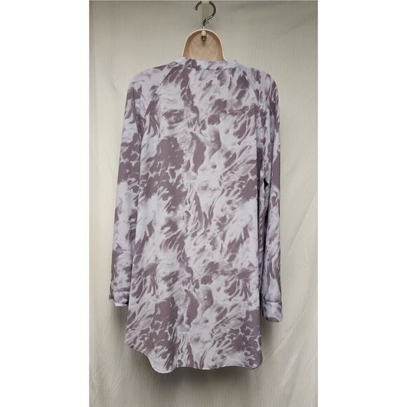 Rock & Republic Tie Dye Blouse Tunic Blouse Size 1X Lavender - Picture 5 of 8